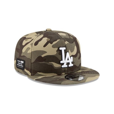 Green Los Angeles Dodgers Hat - New Era MLB Armed Forces Weekend 9FIFTY Snapback Caps USA2756813